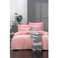 Enlora Home Freshcolor Janapembe Çift Kişilik Düzrenk %100 Doğal Pamuk Nevresim Takımı