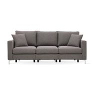 Enza Home 10906 Linea Keten Dokulu Gri 3'lü Koltuk