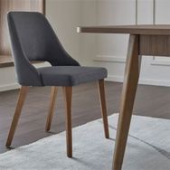 Enza Home 13009 Pavia Keten Dokulu Kumaş Gri Sandalye