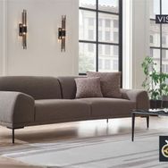 Enza Home 15604 Swan Buklet Kumaş Vizon 2.5'lu Koltuk