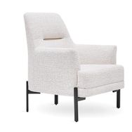 Enza Home 16007 Terra Keten Dokulu Beyaz Berjer