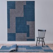 Enza Home 2.00x2.90 cm Mavi Gri Diagram Polyester ve Viskon Halı