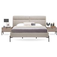 Enza Home Berta 17601 Bej 180x200 cm Başlıklı Karyola