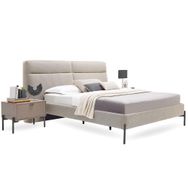 Enza Home Berta 17601 Bej 200x200 cm Başlıklı Karyola