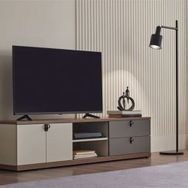 Enza Home Cordell 180x45 cm Beyaz Gri Ceviz TV Sehpası