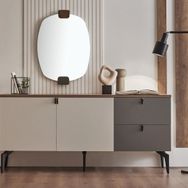 Enza Home Cordell 180x83 cm Beyaz Gri Ceviz Konsol