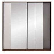 Enza Home Cordell 220x222 cm Beyaz Gri Ceviz Sürgülü Dolap