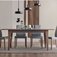 Enza Home Cordell 90x160-200 cm Gri Ceviz Masa