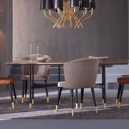 Enza Home Dorian 205x103 cm Ceviz Ahşap Desenli Masa