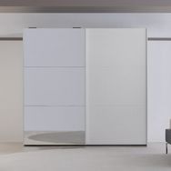 Enza Home Legato 240 cm Sürgü Kapaklı Beyaz Gardrop