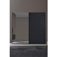 Enza Home Legato 240 cm Sürgü Kapaklı Siyah Gardrop