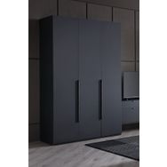Enza Home Legato 3 Kapaklı Siyah Gardrop