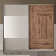Enza Home Loreto 240 cm Sürgü Kapaklı Ceviz Gardrop
