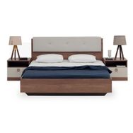 Enza Home Mistral 160x200 cm Krem Suni Deri Kumaş Başlıklı Karyola