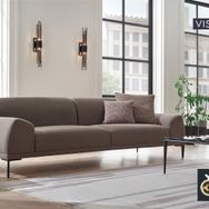 Enza Home Swan 15604 Vizon Buklet Kumaş 3'lü Koltuk