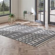 Enza Home Taos Gri Bej 1.60x2.30 cm Tencel ve Polyester Halı