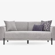 Enza Home Terra 2,5'lu Keten Dokulu, 16008 Orta Gri Koltuk