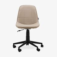Enza Home Trendy Suni Deri Kumaş Krem Sandalye