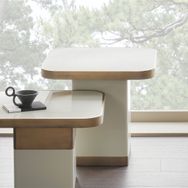 Enza Home Valio Yan Sehpa Açık Gri, 60x55,3 cm (GxY) Yan Sehpa