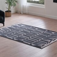 Enza Home Zoe Antrasit Bej 2.30x2.90 cm Polyester Halı
