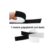 Enzelo 2 cm Yapışkanlı Siyah 1 Metre Cırt Cırtlı Bant