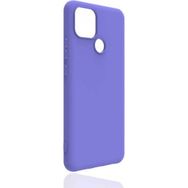 Eonaks Oppo A15 Kamera Korumalı Silikon Rubber Arka Kapak Lila Kılıf