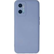 Eonaks Oppo A96 Kamera Korumalı Silikon Rubber Arka Kapak Lila Kılıf