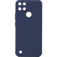 Eonaks Realme C25Y Kamera Korumalı Silikon Rubber Arka Kapak Lacivert Kılıf
