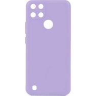 Eonaks Realme C25Y Kamera Korumalı Silikon Rubber Arka Kapak Lila Kılıf