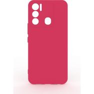 Eonaks Tecno Pova Neo Kamera Korumalı Silikon Rubber Arka Kapak Kırmızı Kılıf