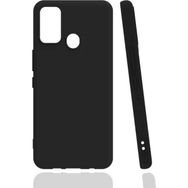 Eonaks Tecno Spark 7T Kamera Korumalı Silikon Rubber Arka Kapak Siyah Kılıf