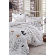 Eponj Home Atlantis Beyaz Kolay Ütülenir Tek Kişilik 160 x 220 cm Nevresim Takımı