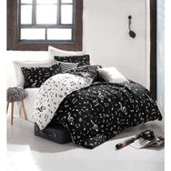 Eponj Home Çift Kişilik B&W Melodiy Kolay Ütülenir Nevresim Takımı