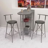 Eportatif 1318 Füme Renk 2 Kişilik Masa Sandalye Takımı
