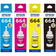 Epson 664 Serisi 4'lü Renkli Mürekkep Seti