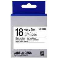 Epson C53S655006 LK-5WBN 18 mm Siyah Beyaz Muadil Standart Etiket Kartuşu