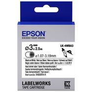 Epson Lk-4wba3 Isıyla Daralan Siyah Üzeri Beyaz 3 mm 2,5 m Etiket