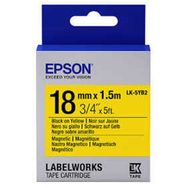 Epson Lk-5yb2 Mıknatıslı Siyah-Sarı 18 mm 1,5 m Etiket