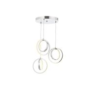 Eray Aydınlatma 1909-3 Krom 3 Lü Led Avize