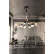 Eray Aydınlatma 86417-8 Siyah Gold 8'li Sarı Led Avize