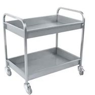Erginoks Komple Krom 2 Kat Havuzlu Tabla 50x97x95 cm Bulaşık Toplama Arabası