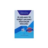 Eş Anlamlı ve Karşıt Anlamlı Sözcükler Sözlüğü - Bilim ve Kültür Yayınları