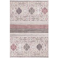 Esdeh Şal Desen Pamuk Taban Krem 80x150 Yıkanabilir Dekoratif Halı