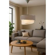 Eslight E65 Ruzgar Modern Açık Gri Tekli Sarkıt Avize