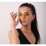 Esrada FS-03 Sarı Yuvarlak Kadın Güneş Gözlüğü