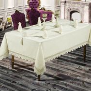 Essen Home Carmen 160x220 cm Pudra Lüks Linen Masa Örtüsü