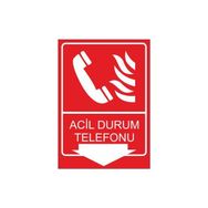 Este Uyarı Levhaları Acil Durum Telefonu 25x35 cm Uyarı Levhası