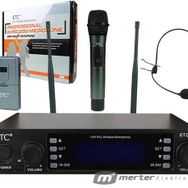 Etc ETC-700 UHF 2 El Çift Tunerli Kablosuz Telsiz Mikrofonu