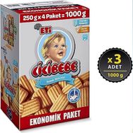 Eti Cicibebe 3x1000 gr Bebek Bisküvisi