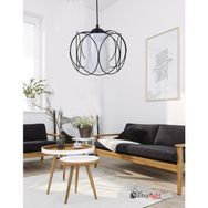 Etsylight White Glass One Siyah - Beyaz Avize